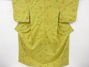 リサイクル　琉球絣柄織り出し手織り真綿紬着物